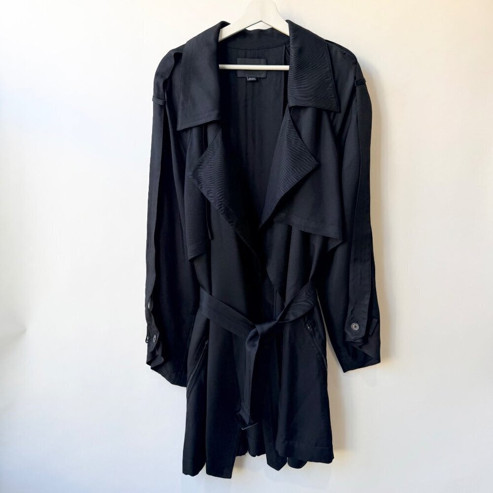 Alexander Wang Black Lightweight Belted soft oversized Trench Coat – Size M Q6